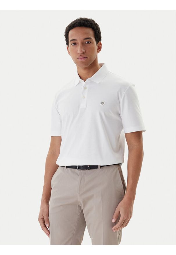 BOSS Polo Parris 50555829 Biały Regular Fit. Typ kołnierza: polo. Kolor: biały. Materiał: bawełna