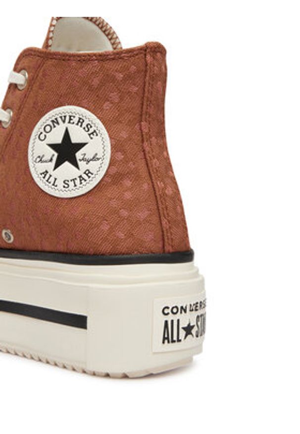 Converse Trampki Chuck Taylor All Star Lift Double Stack Platform Deer A17883C Brązowy. Kolor: brązowy. Materiał: materiał. Obcas: na platformie