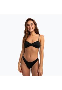 Góra od stroju kąpielowego Billabong Sol Searcher Drapped Bandeau. Kolor: czarny