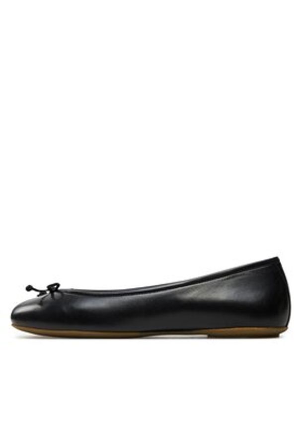 Geox Baleriny D Palmaria D25MUB 000TU C9997 Czarny. Kolor: czarny. Materiał: skóra