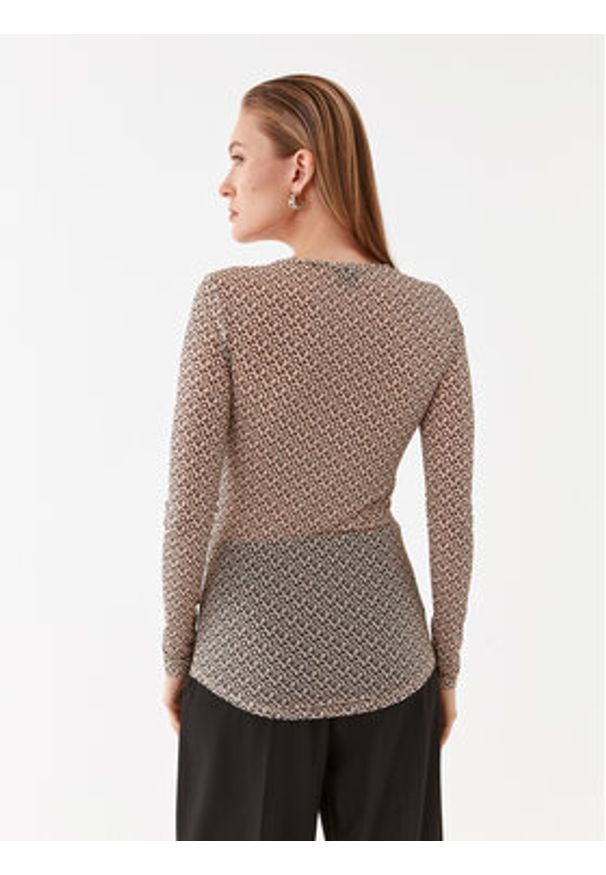 Pinko Bluzka Berlino 100639 A13G Beżowy Slim Fit. Kolor: beżowy. Materiał: syntetyk