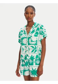 Banana Moon Koszula Taylor Shellpat MHW67 Zielony Loose Fit. Kolor: zielony. Materiał: wiskoza
