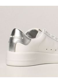 GOLDEN GOOSE - Sneakersy Purestar ze srebrną piętą. Kolor: biały. Materiał: guma. Szerokość cholewki: normalna. Wzór: aplikacja #7