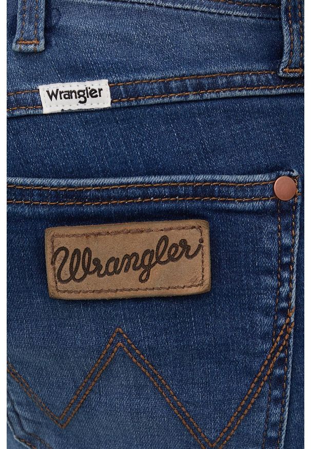 Wrangler jeansy LARSTON VISUAL BLUE męskie. Kolor: niebieski