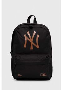 New Era plecak kolor czarny duży z nadrukiem NEW YORK YANKEES. Kolor: czarny. Wzór: nadruk #1