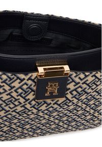 TOMMY HILFIGER - Tommy Hilfiger Torebka Th Her Med Satchel Jacqu AW0AW18639 Granatowy. Kolor: niebieski. Materiał: skórzane #4