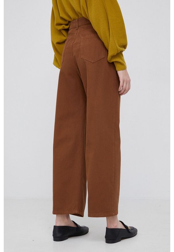 Sisley Jeansy damskie kolor zielony high waist. Stan: podwyższony. Kolor: zielony