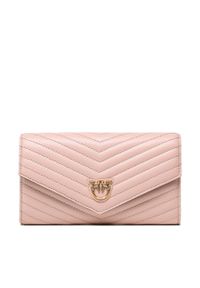 Duży Portfel Damski Pinko Compact Wallet L PE 23 PCPL 100882 A0GK Cipria O81Q. Kolor: różowy. Materiał: skóra #1