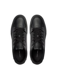 TOMMY HILFIGER - Tommy Hilfiger Sneakersy Th Basket Core Leather Ess FM0FM05040 Czarny. Kolor: czarny. Materiał: skóra #4