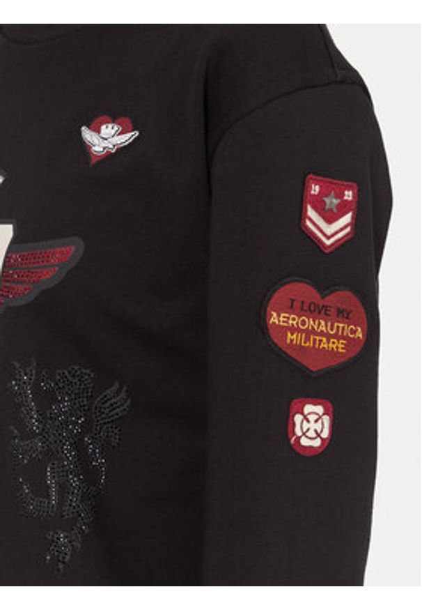 Aeronautica Militare T-Shirt 242FE1970DF567 Czarny Regular Fit. Kolor: czarny. Materiał: bawełna