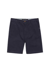 Quiksilver - Szorty spacerowe dla Chłopcy EVERYDAY UNION LIGHT 17" Czarny. Okazja: na spacer. Kolor: niebieski. Materiał: materiał, bawełna. Długość: krótkie. Wzór: ze splotem. Sezon: lato