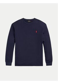 Polo Ralph Lauren Longsleeve 710671467057 Granatowy Classic Fit. Typ kołnierza: polo. Kolor: niebieski. Materiał: bawełna. Długość rękawa: długi rękaw