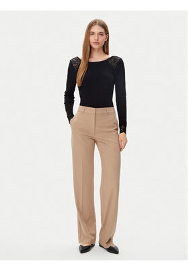 Morgan Body 251-TDENTY Czarny Slim Fit. Kolor: czarny. Materiał: wiskoza