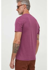Calvin Klein Jeans t-shirt bawełniany kolor fioletowy z nadrukiem. Kolor: fioletowy. Materiał: bawełna. Wzór: nadruk. Styl: klasyczny #5