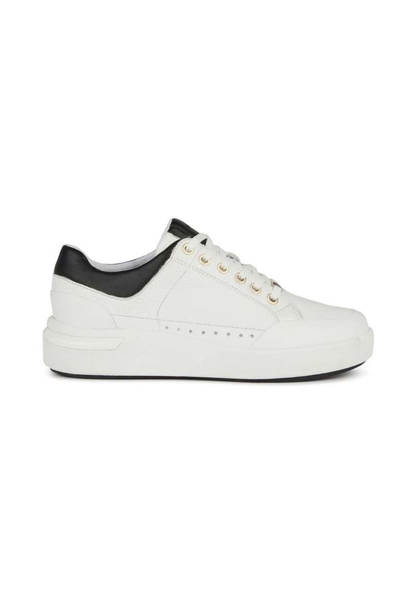 Geox sneakersy skórzane D DALYLA A kolor biały D36QFA 04654 C0404. Nosek buta: okrągły. Zapięcie: sznurówki. Kolor: biały. Materiał: skóra