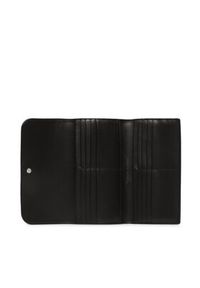 TOMMY HILFIGER - Tommy Hilfiger Duży Portfel Damski Th Emblem Large Flap Wallet AW0AW14888 Czarny. Kolor: czarny. Materiał: skóra #3