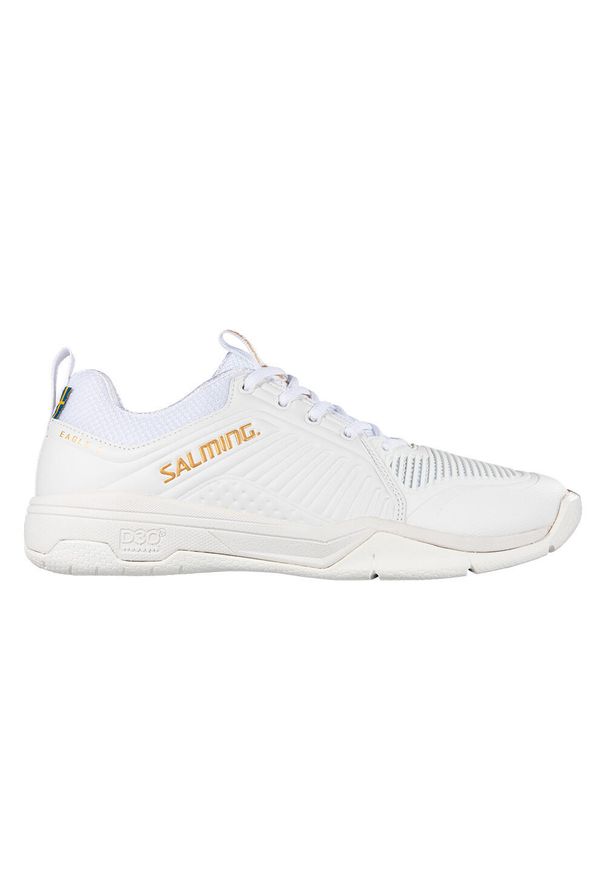 SALMING - Damskie buty do biegania Salming Eagle 2. Kolor: biały, wielokolorowy, żółty. Sport: bieganie, fitness, piłka ręczna