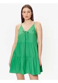 Tommy Jeans Sukienka letnia DW0DW15184 Zielony Relaxed Fit. Kolor: zielony. Materiał: bawełna. Sezon: lato