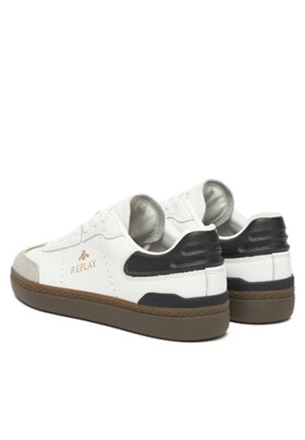 Replay - REPLAY Sneakersy GWSD8.000.C0003L Biały. Kolor: biały. Materiał: skóra