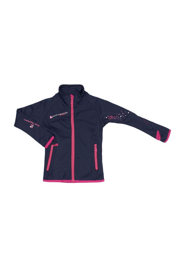 PEAK MOUNTAIN - Polarowa kurtka dziewczęca Peak Mountain Gaclimate. Kolor: niebieski. Materiał: polar. Sezon: zima. Sport: narciarstwo