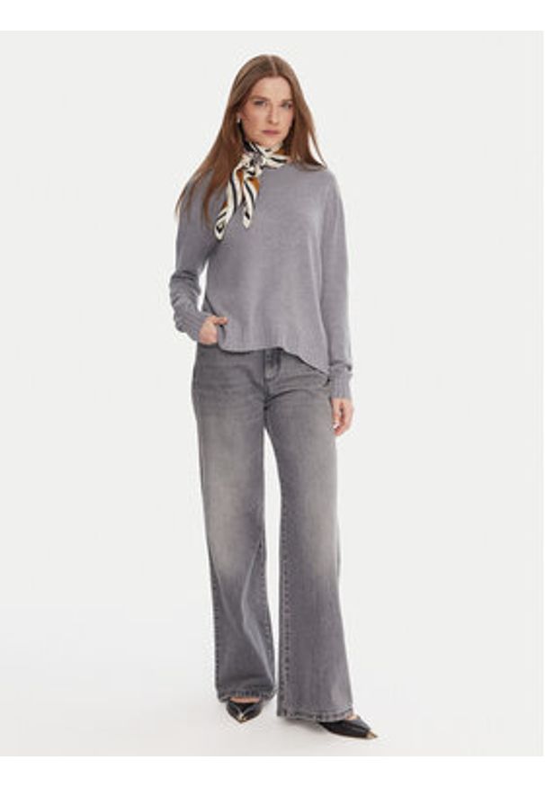 Kontatto Sweter 3M0808C Szary Relaxed Fit. Kolor: szary. Materiał: syntetyk