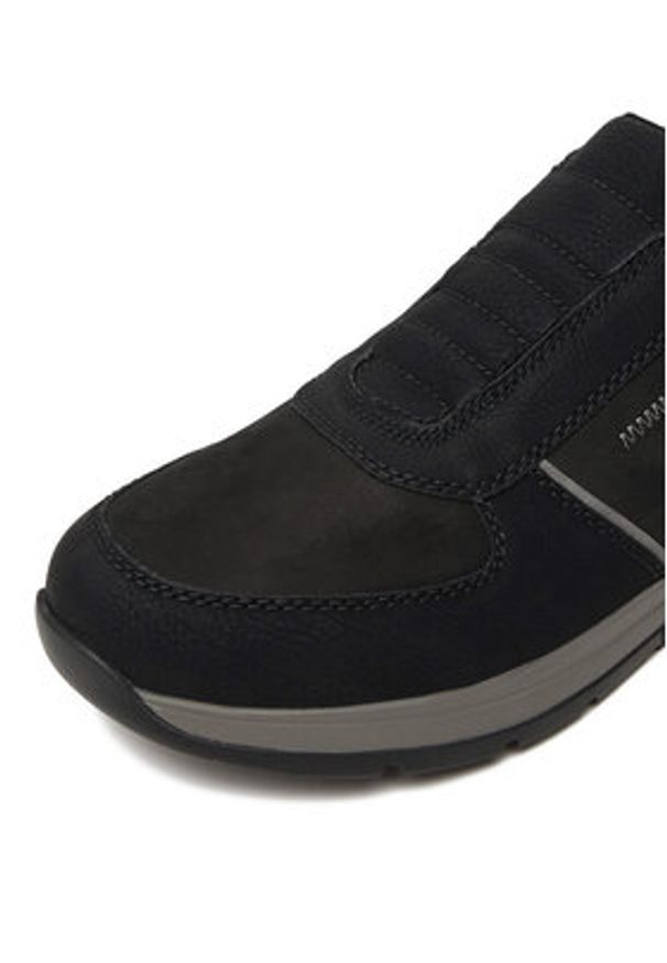 Rieker Półbuty 39652-00 Czarny. Kolor: czarny. Materiał: nubuk, skóra