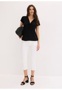 bonprix - T-shirt z mieszanki wiskozy. Kolor: czarny. Materiał: wiskoza. Długość rękawa: krótki rękaw. Długość: krótkie #3