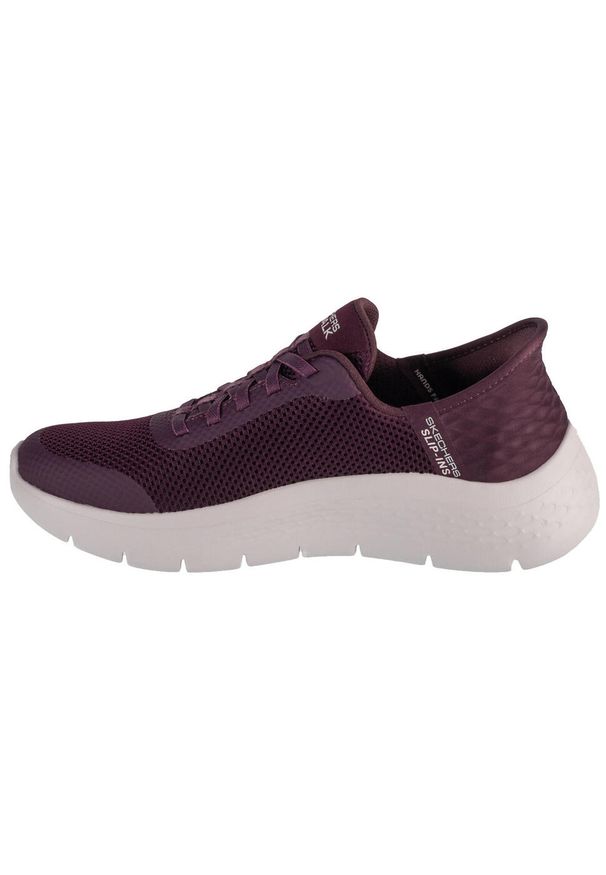 skechers - Buty sportowe Sneakersy damskie, Slip-Ins: GO WALK Flex - Grand Entry. Kolor: czerwony, brązowy, wielokolorowy. Sport: turystyka piesza