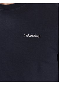 Calvin Klein T-Shirt Micro Logo K10K109894 Granatowy Regular Fit. Kolor: niebieski. Materiał: bawełna #4