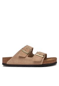 Birkenstock Klapki Arizona zamsz 1029260 Beżowy. Kolor: beżowy. Materiał: skóra, zamsz