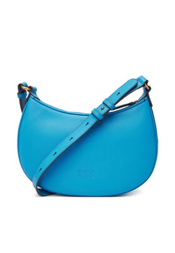 Pinko - PINKO Torebka Half Moon Mini Fl Al 25-26 PLTT 102790 A0F1 Niebieski. Kolor: niebieski. Materiał: skórzane
