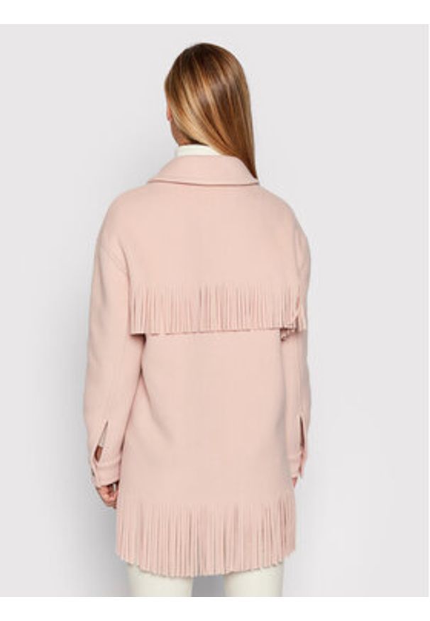 Pinko Płaszcz zimowy Fiambala 1G16S1 Y7E3 Różowy Regular Fit. Kolor: różowy. Materiał: wełna. Sezon: zima