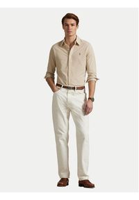 Polo Ralph Lauren Koszula 710979488004 Beżowy Regular Fit. Typ kołnierza: polo. Kolor: beżowy. Materiał: bawełna #7