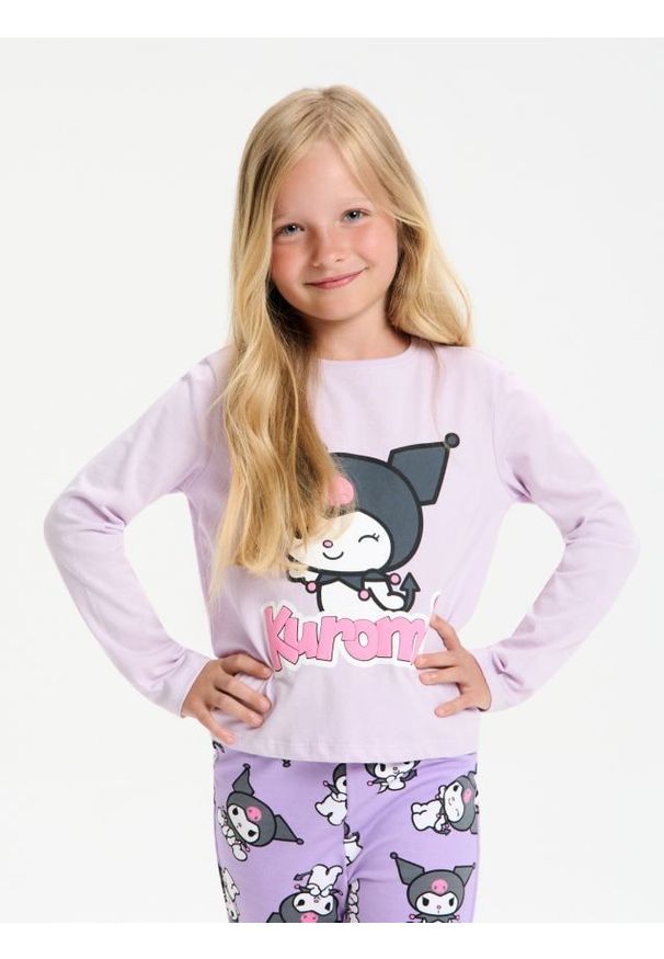 Sinsay - Koszulka z długimi rękawami Kuromi - fioletowy. Kolor: fioletowy. Długość rękawa: długi rękaw. Długość: długie