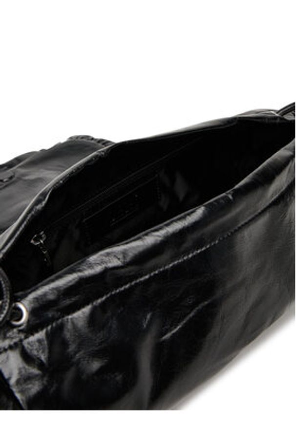 Diesel Torebka Scrunch-D X10182P1003 Czarny. Kolor: czarny. Materiał: skórzane