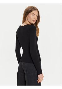 TwinSet - TWINSET Sweter 242TP3132 Czarny Slim Fit. Kolor: czarny. Materiał: wiskoza #4