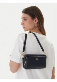 TOMMY HILFIGER - Tommy Hilfiger Torebka Th Icon Camera Bag Mono AW0AW18121 Granatowy. Kolor: niebieski. Materiał: skórzane #1