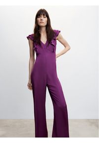 mango - Mango Kombinezon Lia 47087127 Fioletowy Regular Fit. Kolor: fioletowy. Materiał: wiskoza #1