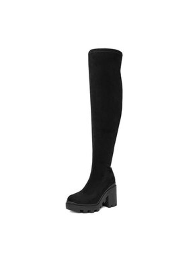 DeeZee Kozaki ZB362-2A Czarny. Kolor: czarny. Materiał: materiał
