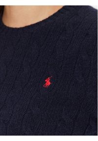 Polo Ralph Lauren Sweter 211910421003 Niebieski Regular Fit. Typ kołnierza: polo. Kolor: niebieski. Materiał: wełna #5