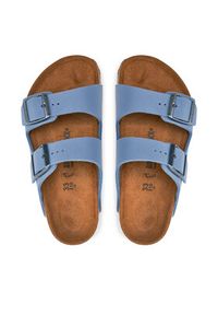 Birkenstock Klapki Arizona Kids 1026424 Niebieski. Kolor: niebieski. Materiał: skóra