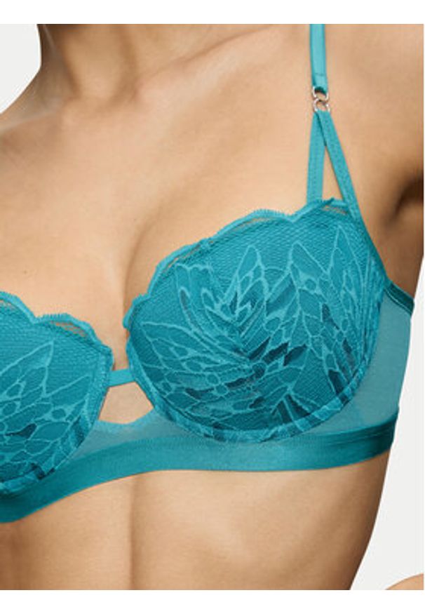 Triumph Biustonosz balkonetka Crazy Stupid Love 10222359 Niebieski. Kolor: niebieski. Materiał: syntetyk