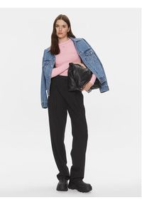 Tommy Jeans Bluzka Essential DW0DW17387 Różowy Slim Fit. Kolor: różowy. Materiał: bawełna #2