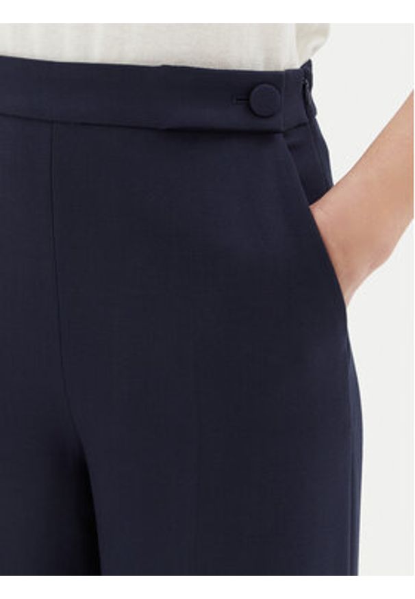 BOSS Spodnie palazzo Tupita 50531846 Granatowy Wide Leg. Kolor: niebieski. Materiał: wiskoza