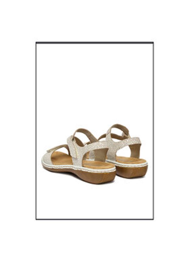 Rieker Sandały CEO-659C7-81 Beżowy. Kolor: beżowy. Materiał: skóra