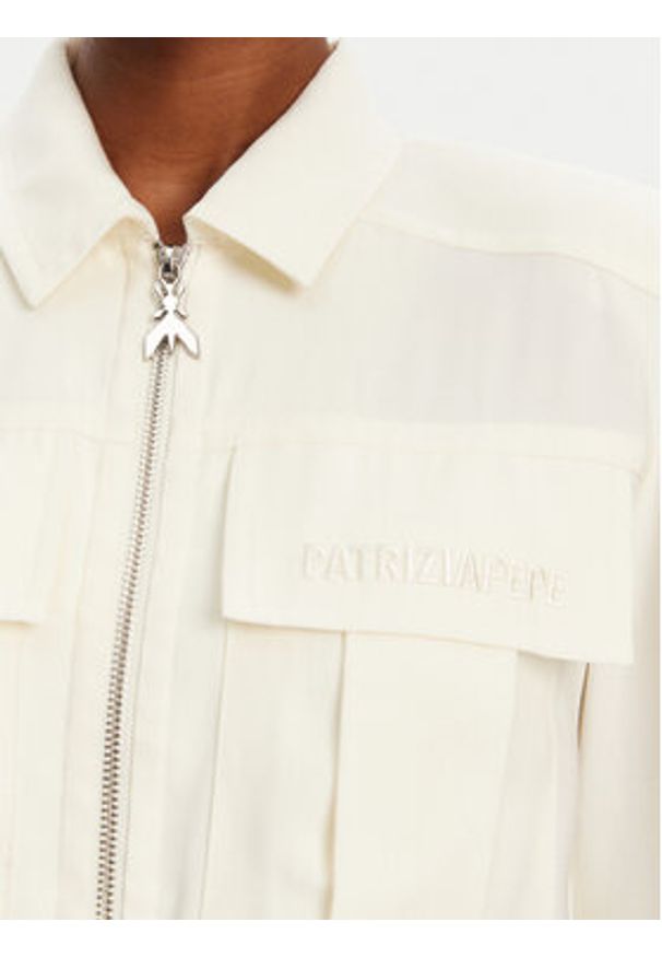 Patrizia Pepe Koszula 2C1590 A573 W146 Écru Regular Fit. Materiał: wiskoza