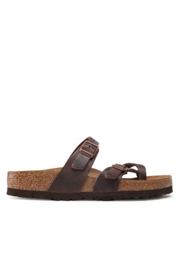 Birkenstock Japonki Mayari 0171321 Brązowy. Kolor: brązowy. Materiał: skóra, nubuk
