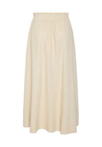 YAS Spódnica maxi Flaxy 26036370 Beżowy Regular Fit. Kolor: beżowy. Materiał: wiskoza