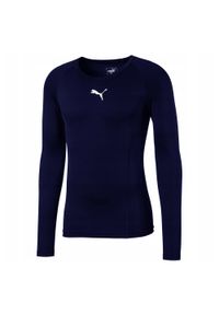 Puma - Męska Koszulka Termoaktywna Liga Thermoactive Base Layer Top. Kolor: niebieski. Sport: turystyka piesza