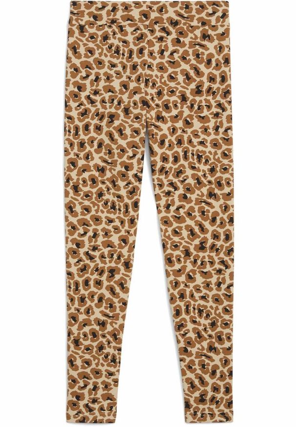 Puma - Młodzieżowe legginsy Essentials Aninmal PUMA Light Sand Beige. Kolor: beżowy. Wzór: motyw zwierzęcy, nadruk, haft. Styl: młodzieżowy